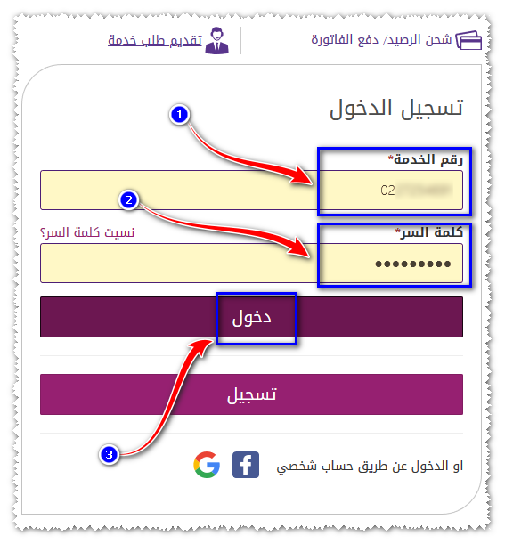 معرفة الباقي من باقة النت tedata